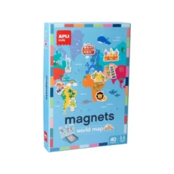 JUEGO APLI DIDACTICO MAGNETICO MAPA MUNDI 40 PIEZAS