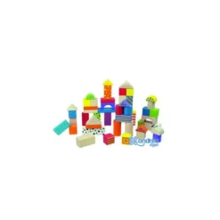 Juego de construccion a partir de 2 años bloques de madera 50 piezas Ambitoys