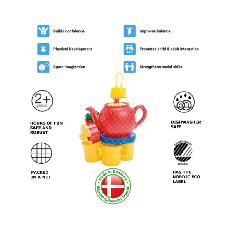 Juego de imitación a partir de 2 años Juego de Té para 4 Dantoy
