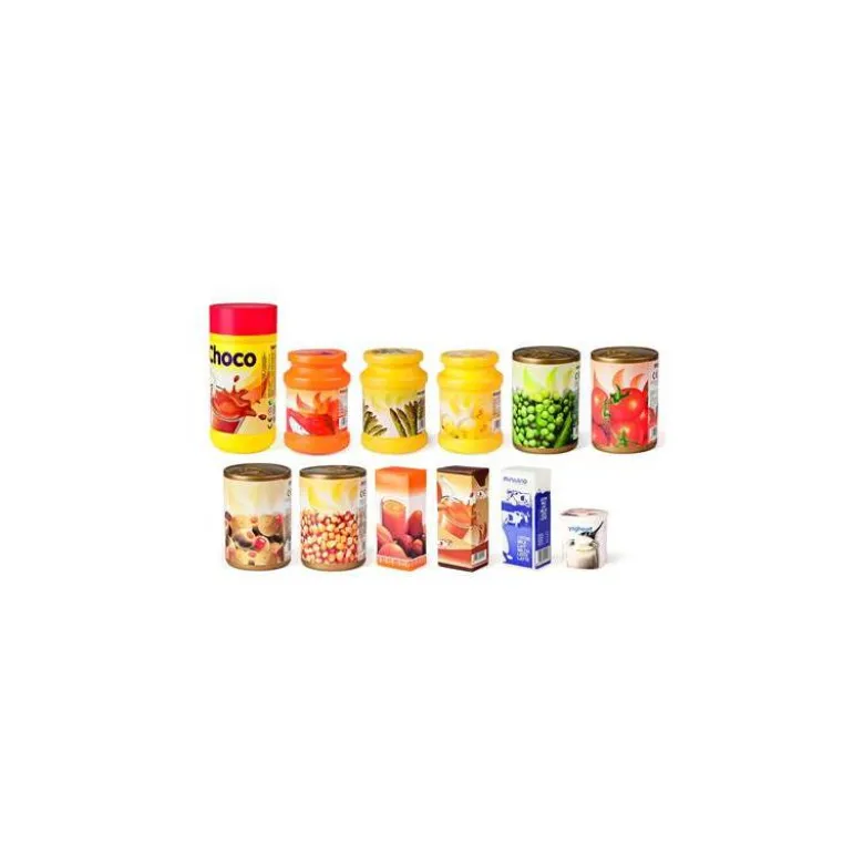 Juego de imitacion surtido de alimentos envasados a partir de 3 años Miniland