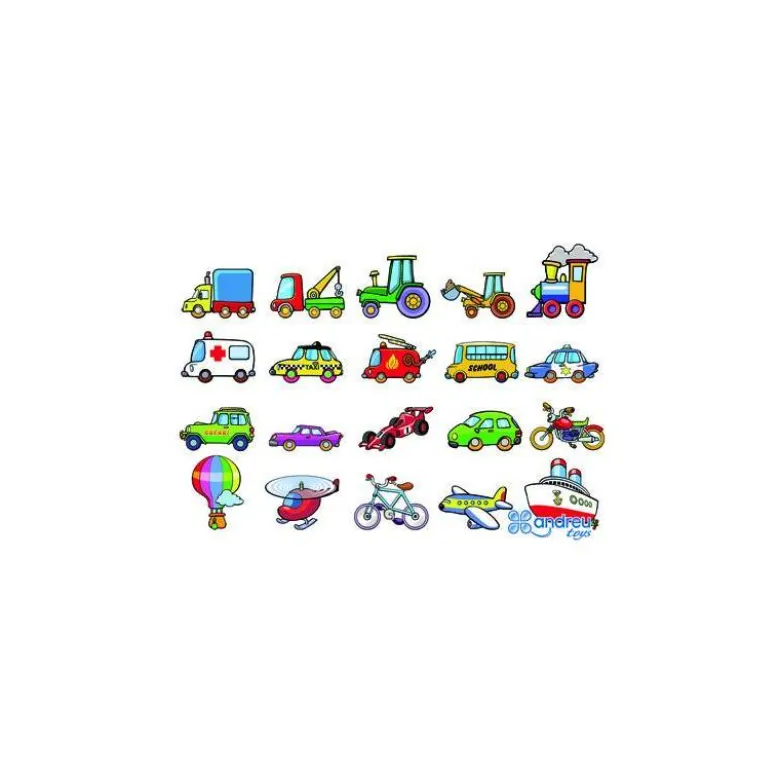 Juego Didactico a partir de 18 meses Vehiculos magneticos Andreutoys