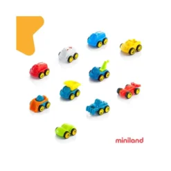 Juego didáctico a partir de 1 año contenedor 10 vehículos profesionales Miniland