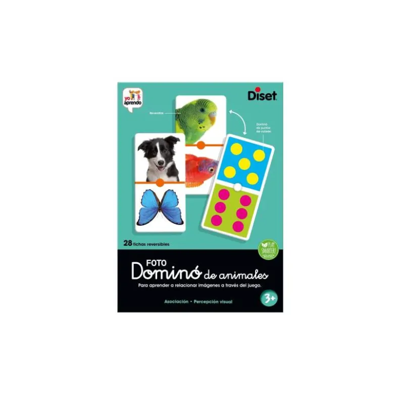 Juego didáctico a partir de 3 años Domino photo animals Diset