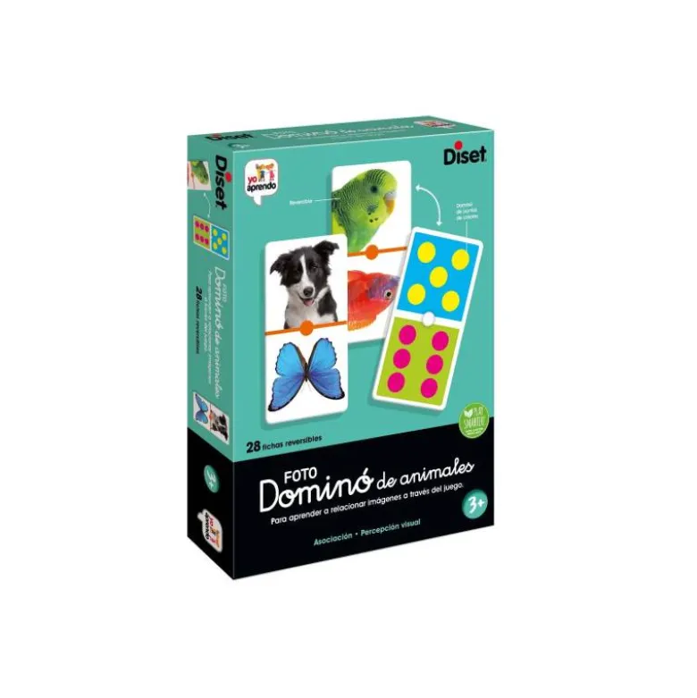 Juego didáctico a partir de 3 años Domino photo animals Diset