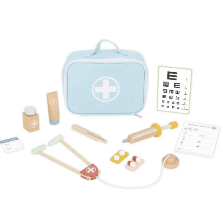 JUEGO INFANTIL IMAGINOVO MADERA MALETIN DE MEDICO +3 AÑOS 11 PIEZAS 24,5X18X10CM