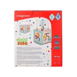 JUEGO INFANTIL IMAGINOVO MADERA CUBO DE ACTIVIDADES +18 MESES 15,5X15,5X28CM