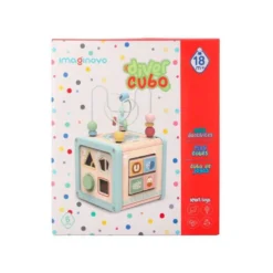 JUEGO INFANTIL IMAGINOVO MADERA CUBO DE ACTIVIDADES +18 MESES 15,5X15,5X28CM