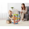 JUEGO INFANTIL IMAGINOVO MADERA TORRE DE DESLIZAMIENTO CON 7 NIVELES INCLUYE 6 COCHES +18 MESES 38X32X14CM