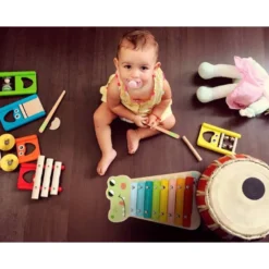 JUEGO INFANTIL IMAGINOVO MADERA XILOFONO INSTRUMENTO MUSICAL COCODRILO +18 MESES 28X14,8X2,5CM