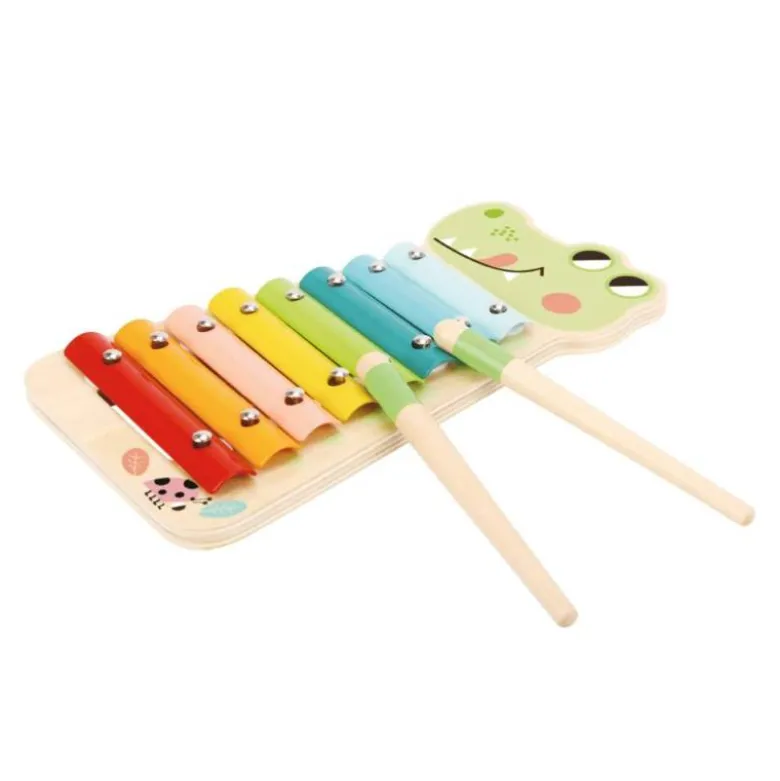 JUEGO INFANTIL IMAGINOVO MADERA XILOFONO INSTRUMENTO MUSICAL COCODRILO +18 MESES 28X14,8X2,5CM