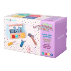 JUEGO INFANTIL IMAGINOVO MADERA MALETIN DE HERRAMIENTAS +3 AÑOS 18 PIEZAS 21,4X13,2X11CM