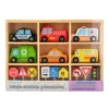 JUEGO INFANTIL IMAGINOVO MADERA VEHICULOS Y SEÑALES DE TRAFICO +3 AÑOS 16 PIEZAS 30X22X4CM