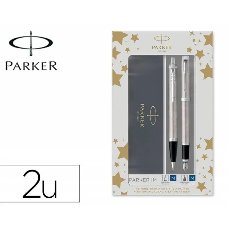 JUEGO PARKER IM ESSENTIAL ACERO CT BOLIGRAFO + PLUMA