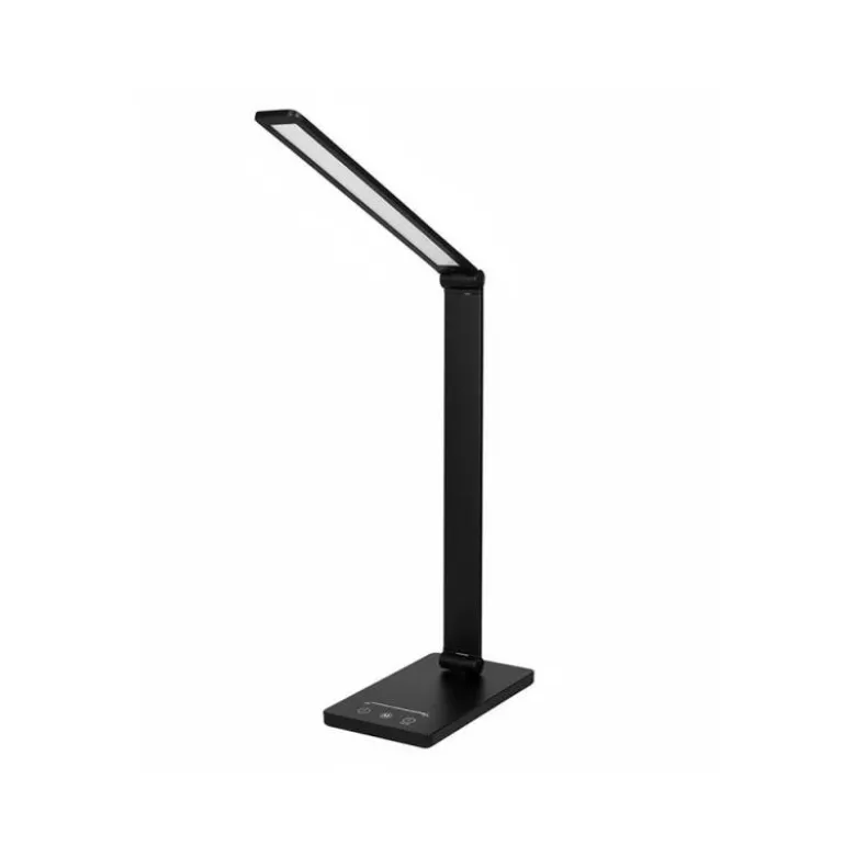 LAMPARA DE ESCRITORIO Q-CONNECT VEGA LED 10W 400 LM TACTIL 5 NIVELES DE COLOR BRILLO REGULABLE COLOR NEGRO