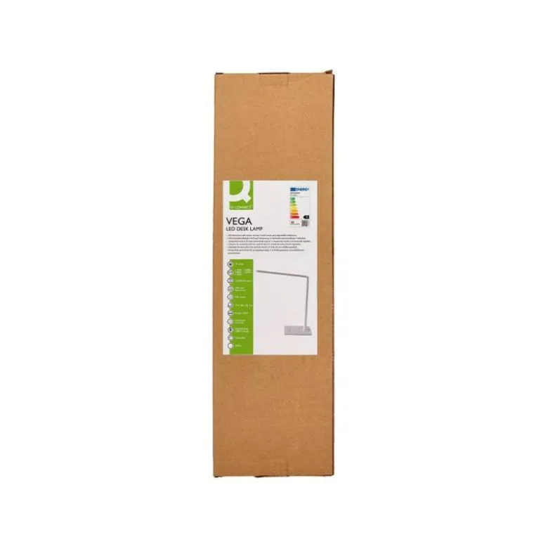 LAMPARA DE ESCRITORIO Q-CONNECT VEGA LED 10W 400 LM TACTIL 5 NIVELES DE COLOR BRILLO REGULABLE COLOR BLANCO