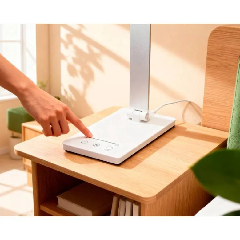 LAMPARA DE ESCRITORIO Q-CONNECT VEGA LED 10W 400 LM TACTIL 5 NIVELES DE COLOR BRILLO REGULABLE COLOR BLANCO