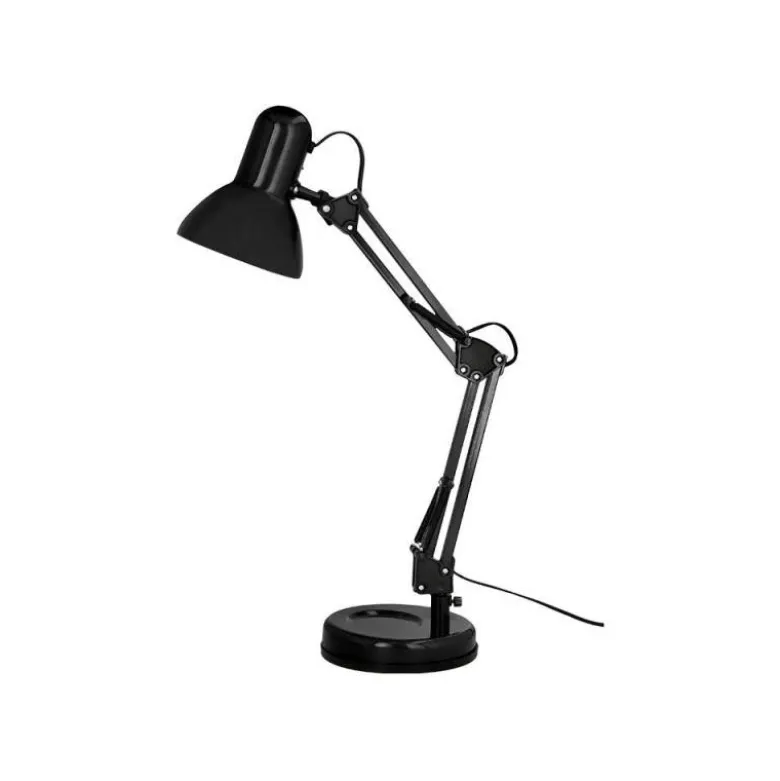 LAMPARA DE ESCRITORIO Q-CONNECT POLARIS METALICA CONINTERRUPTOR BRAZO DOBLE 3 ARTICULACIONES COLOR NEGRO