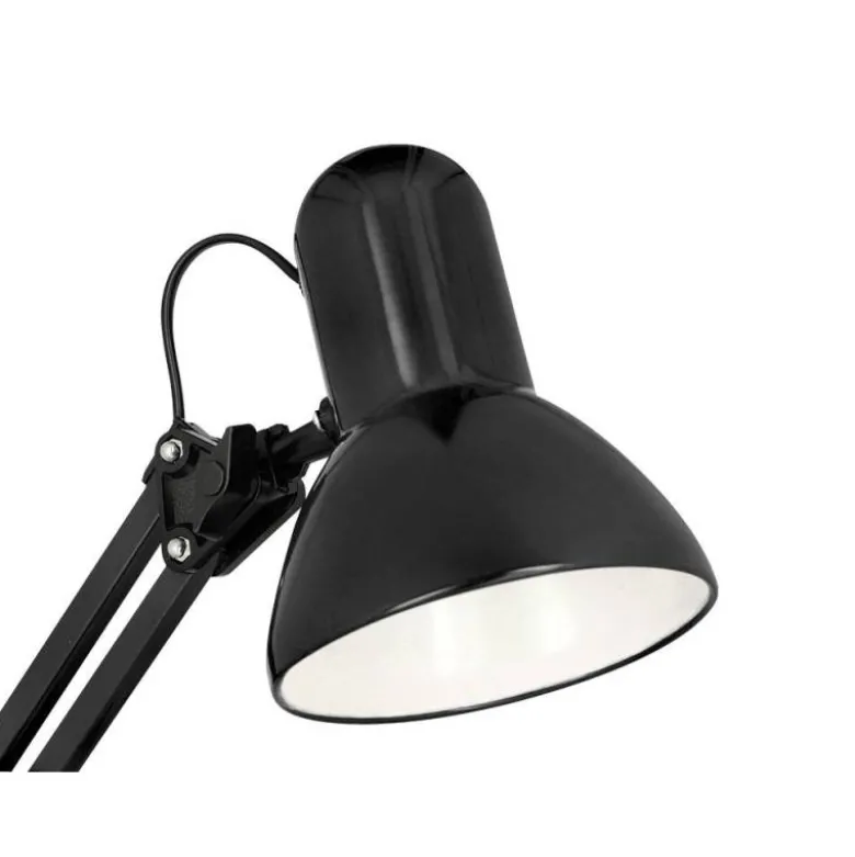 LAMPARA DE ESCRITORIO Q-CONNECT POLARIS METALICA CONINTERRUPTOR BRAZO DOBLE 3 ARTICULACIONES COLOR NEGRO