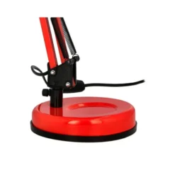 LAMPARA DE ESCRITORIO Q-CONNECT POLARIS METALICA CONINTERRUPTOR BRAZO DOBLE 3 ARTICULACIONES COLOR ROJO