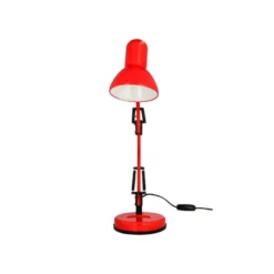 LAMPARA DE ESCRITORIO Q-CONNECT POLARIS METALICA CONINTERRUPTOR BRAZO DOBLE 3 ARTICULACIONES COLOR ROJO