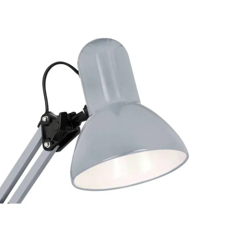 LAMPARA DE ESCRITORIO Q-CONNECT POLARIS METALICA CONINTERRUPTOR BRAZO DOBLE 3 ARTICULACIONES COLOR PLATA