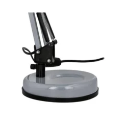 LAMPARA DE ESCRITORIO Q-CONNECT POLARIS METALICA CONINTERRUPTOR BRAZO DOBLE 3 ARTICULACIONES COLOR PLATA