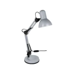 LAMPARA DE ESCRITORIO Q-CONNECT POLARIS METALICA CONINTERRUPTOR BRAZO DOBLE 3 ARTICULACIONES COLOR PLATA