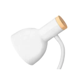 LAMPARA DE ESCRITORIO Q-CONNECT ORION METALICA CON DETALLES DE MADERA BRAZO FLEXIBLE COLOR BLANCO