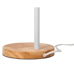LAMPARA DE ESCRITORIO Q-CONNECT ORION METALICA CON DETALLES DE MADERA BRAZO FLEXIBLE COLOR BLANCO