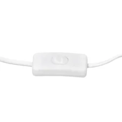 LAMPARA DE ESCRITORIO Q-CONNECT ORION METALICA CON DETALLES DE MADERA BRAZO FLEXIBLE COLOR BLANCO