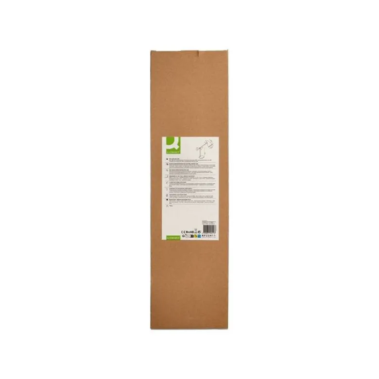 LAMPARA DE ESCRITORIO Q-CONNECT DENEB METALICA CON DETALLES DE MADERA INTERRUPTOR2 ARTICULACIONES COLOR NEGRO