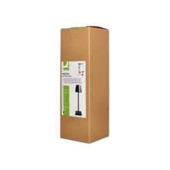 LAMPARA DE ESCRITORIO Q-CONNECT NOVA LED 2W 200 LM METALICA TACTIL RECARGABLE USB-C COLOR NEGRO