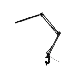 LAMPARA DE ESCRITORIO Q-CONNECT RIGEL LED 8W 320 LM ALUMINIO CON PINZA BRAZO DOBLE3 ARTICULACIONES COLOR NEGRO