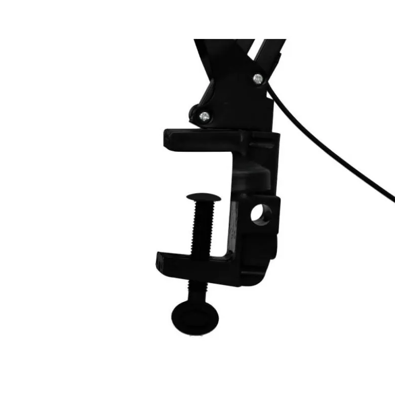 LAMPARA DE ESCRITORIO Q-CONNECT RIGEL LED 8W 320 LM ALUMINIO CON PINZA BRAZO DOBLE3 ARTICULACIONES COLOR NEGRO