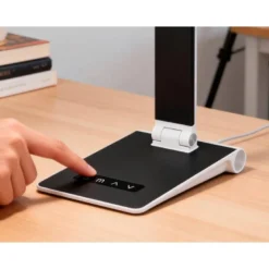 LAMPARA DE ESCRITORIO Q-CONNECT SIRIO LED 13W 800 LMTACTIL 3 NIVELES DE COLOR BRILLO REGULABLE COLOR NEGRO