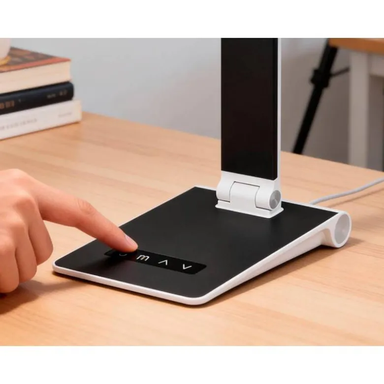 LAMPARA DE ESCRITORIO Q-CONNECT SIRIO LED 13W 800 LMTACTIL 3 NIVELES DE COLOR BRILLO REGULABLE COLOR NEGRO