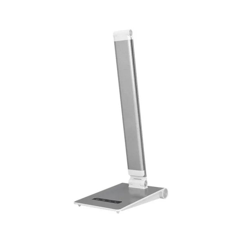 LAMPARA DE ESCRITORIO Q-CONNECT SIRIO LED 13W 800 LMTACTIL 3 NIVELES DE COLOR BRILLO REGULABLE COLOR PLATA