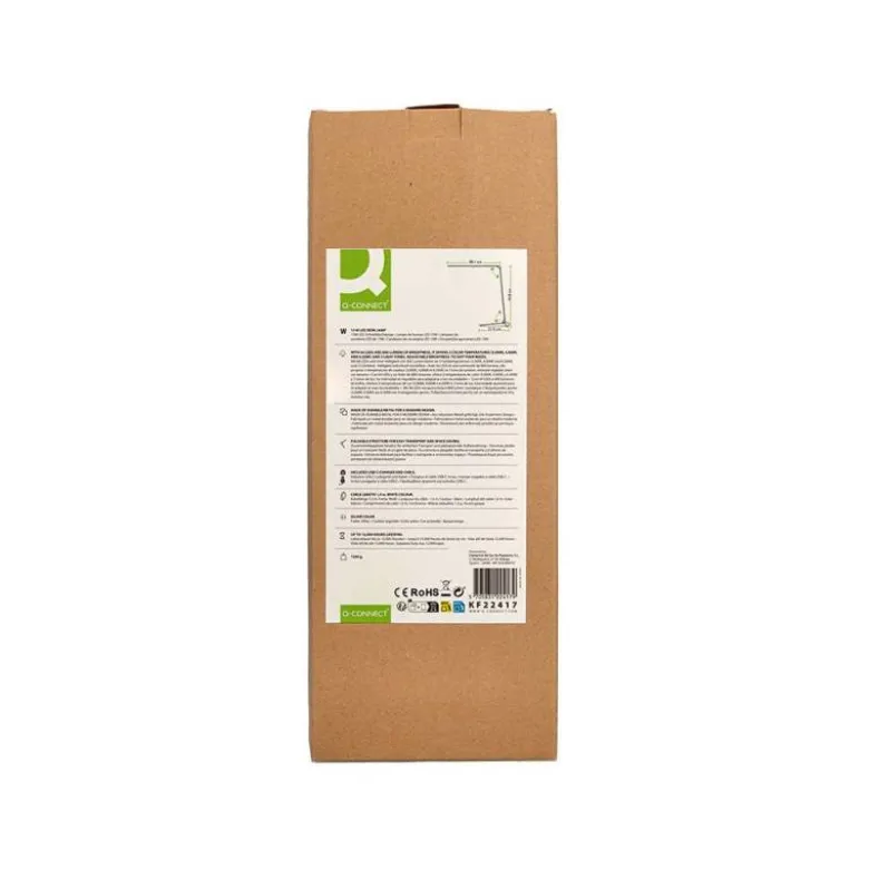 LAMPARA DE ESCRITORIO Q-CONNECT SIRIO LED 13W 800 LMTACTIL 3 NIVELES DE COLOR BRILLO REGULABLE COLOR PLATA