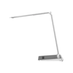 LAMPARA DE ESCRITORIO Q-CONNECT SIRIO LED 13W 800 LMTACTIL 3 NIVELES DE COLOR BRILLO REGULABLE COLOR PLATA