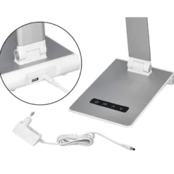 LAMPARA DE ESCRITORIO Q-CONNECT SIRIO LED 13W 800 LMTACTIL 3 NIVELES DE COLOR BRILLO REGULABLE COLOR PLATA