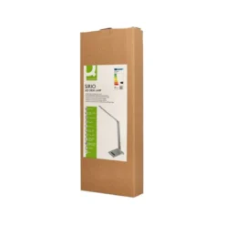 LAMPARA DE ESCRITORIO Q-CONNECT SIRIO LED 13W 800 LMTACTIL 3 NIVELES DE COLOR BRILLO REGULABLE COLOR PLATA