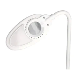 LAMPARA DE OFICINA Q-CONNECT SOBREMESA PROFESIONAL ABS 18 LEDS 5W INTERRUPTOR SENSOR 3 NIVELES CON LUPA COLOR BLANCO