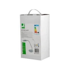 LAMPARA DE OFICINA Q-CONNECT SOBREMESA PROFESIONAL ABS 18 LEDS 5W INTERRUPTOR SENSOR 3 NIVELES CON LUPA COLOR BLANCO