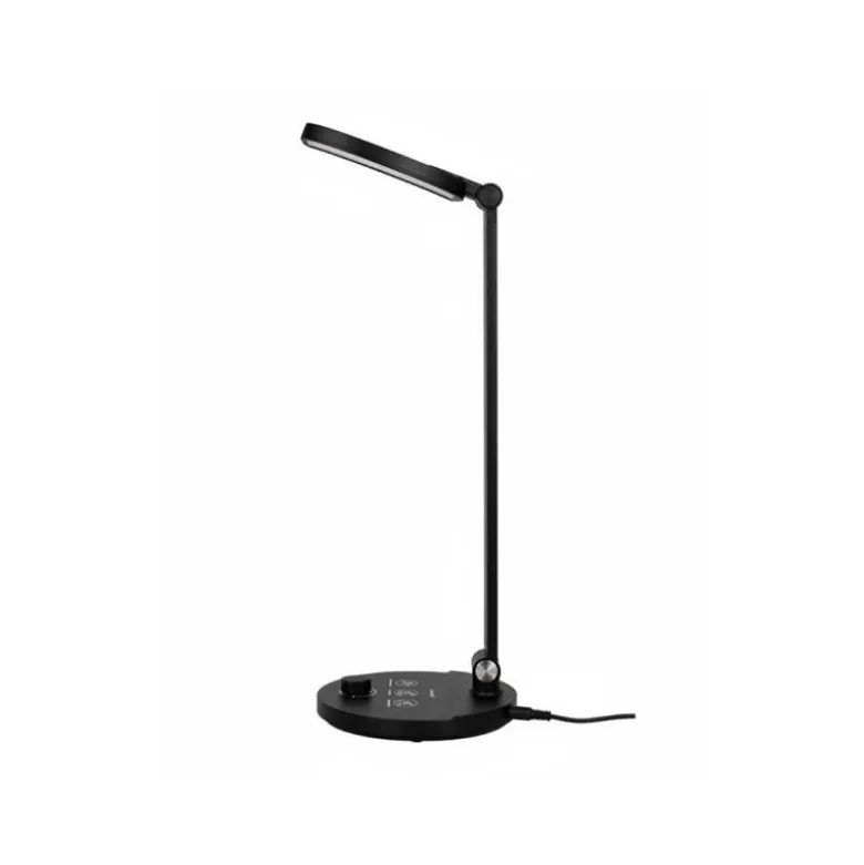 LAMPARA DE OFICINA Q-CONNECT SOBREMESA PROFESIONAL ABS 80 LEDS 7 W CON INTERRUPTOR COLOR NEGRO