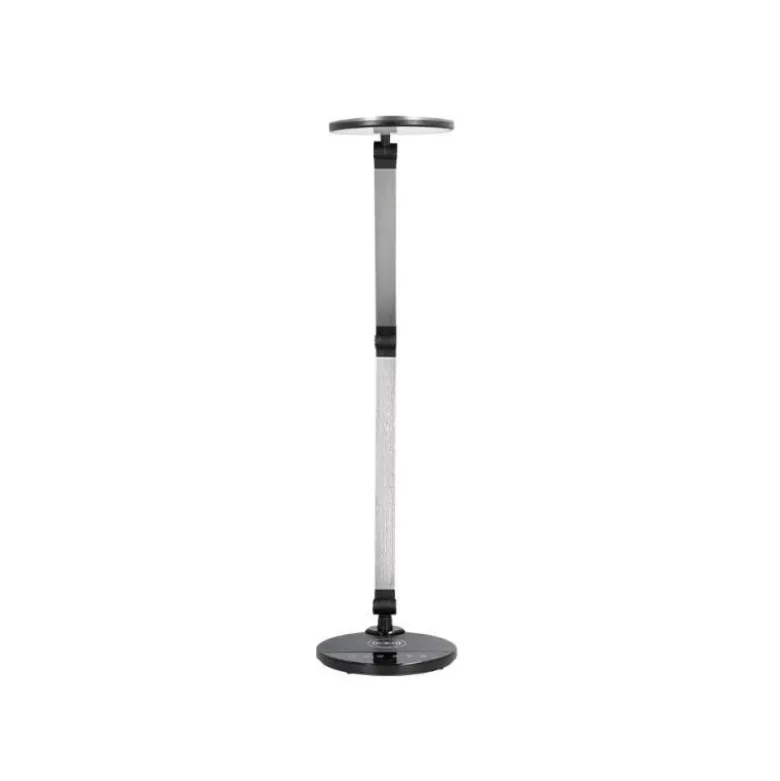 LAMPARA DE OFICINA Q-CONNECT SOBREMESA PROFESIONAL ALUMINIO 9W 120 LED CARGADOR MOVIL COLOR NEGRO