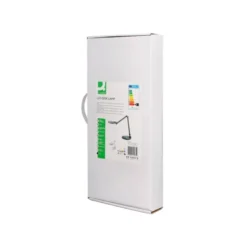 LAMPARA DE OFICINA Q-CONNECT SOBREMESA PROFESIONAL ALUMINIO 9W 120 LED CARGADOR MOVIL COLOR NEGRO
