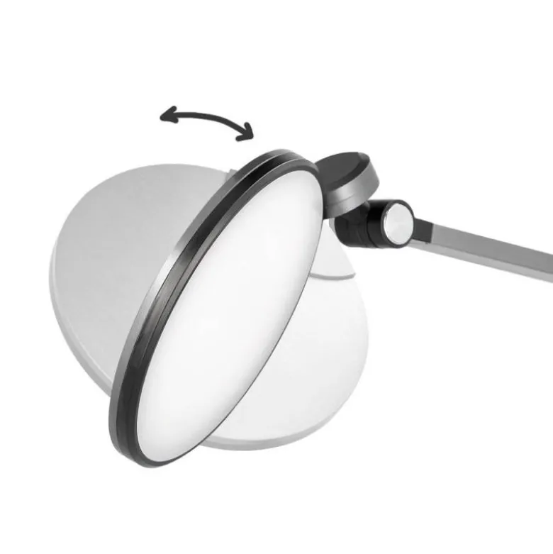 LAMPARA DE OFICINA Q-CONNECT SOBREMESA PROFESIONAL ALUMINIO 9W 120 LED CARGADOR MOVIL COLOR NEGRO
