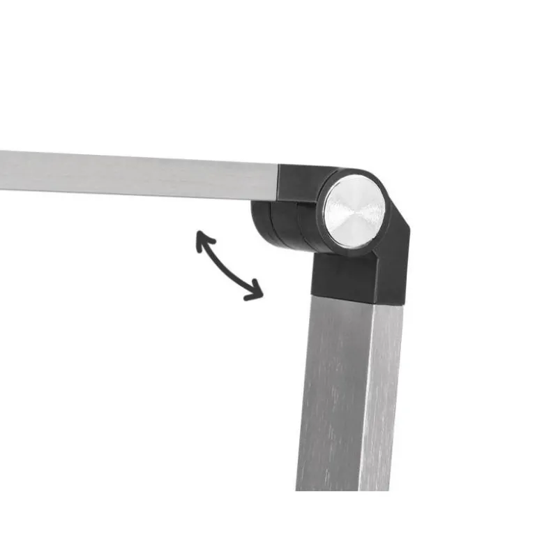 LAMPARA DE OFICINA Q-CONNECT SOBREMESA PROFESIONAL ALUMINIO 9W 120 LED CARGADOR MOVIL COLOR NEGRO