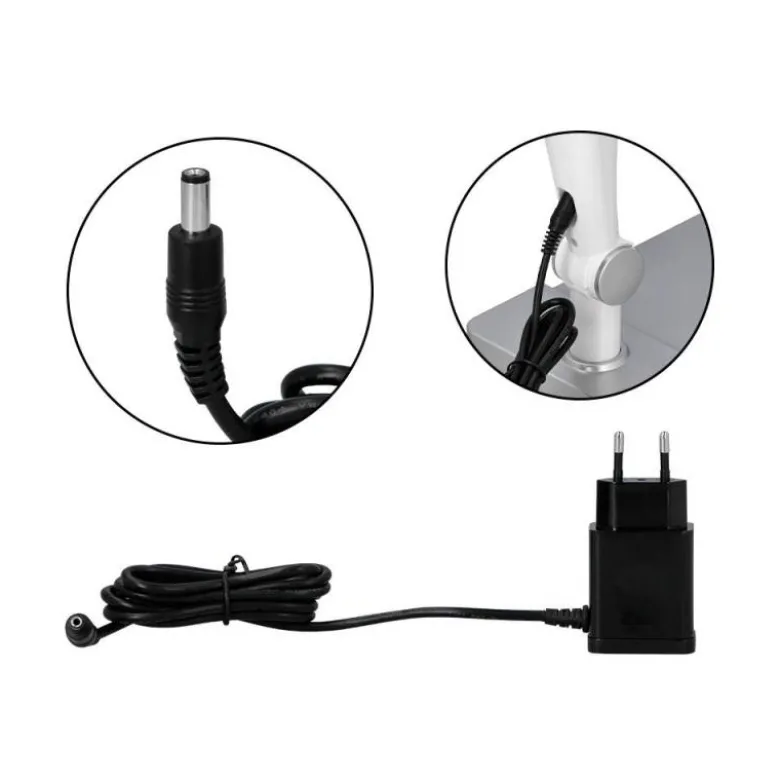 LAMPARA DE OFICINA Q-CONNECT SOBREMESA PROFESIONAL ALUMINIO 9W 120 LED CARGADOR MOVIL COLOR NEGRO