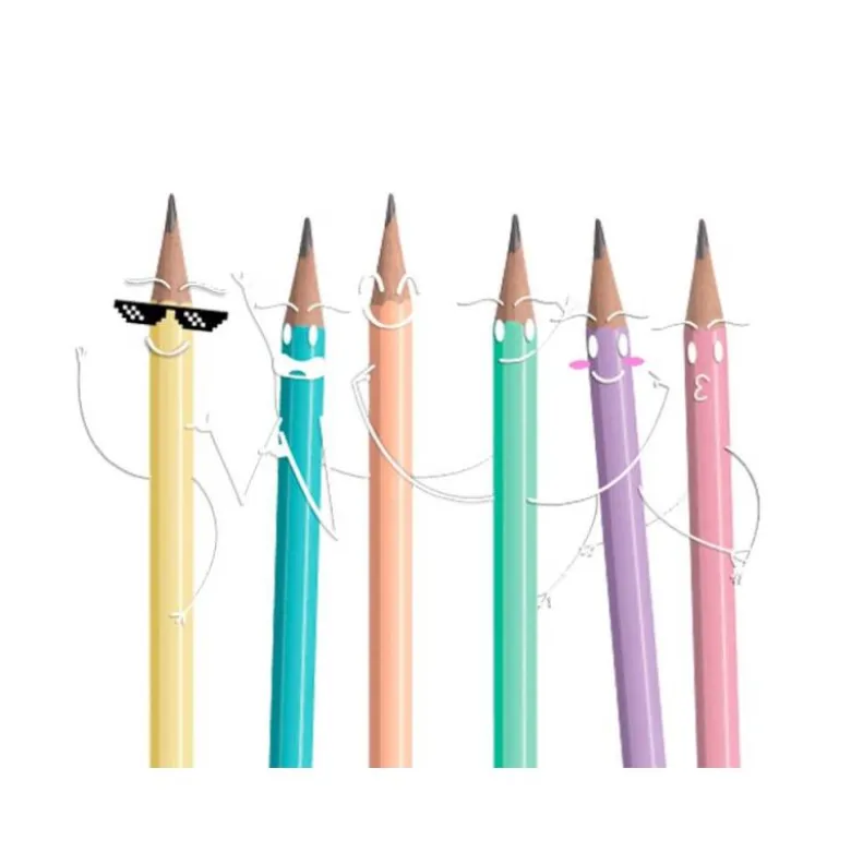 LAPICES DE GRAFITO CON GOMA STABILO SWANO MINA 2,2 MM DUREZA HB AMARILLO PASTEL